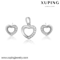 63142-cheap prata cor jóias turquia coração conjuntos